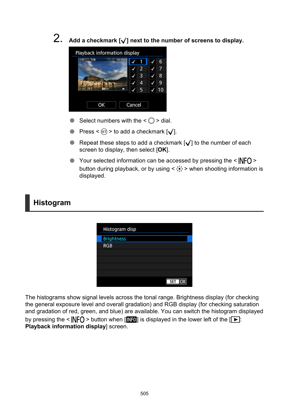 Histogram | Canon EOS-1D X Mark III DSLR Camera (Body Only) User Manual | Page 505 / 966