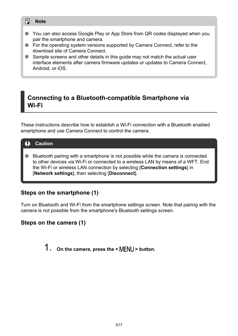 Bluetooth settings | Canon EOS-1D X Mark III DSLR Camera (Body Only) User Manual | Page 517 / 966