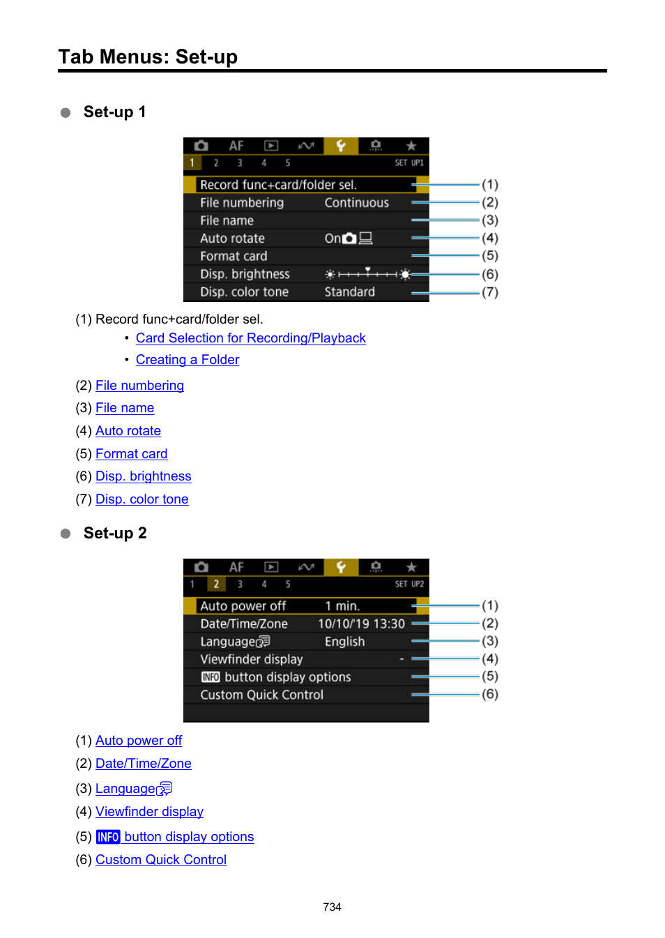 Tab menus: set-up | Canon EOS-1D X Mark III DSLR Camera (Body Only) User Manual | Page 734 / 966