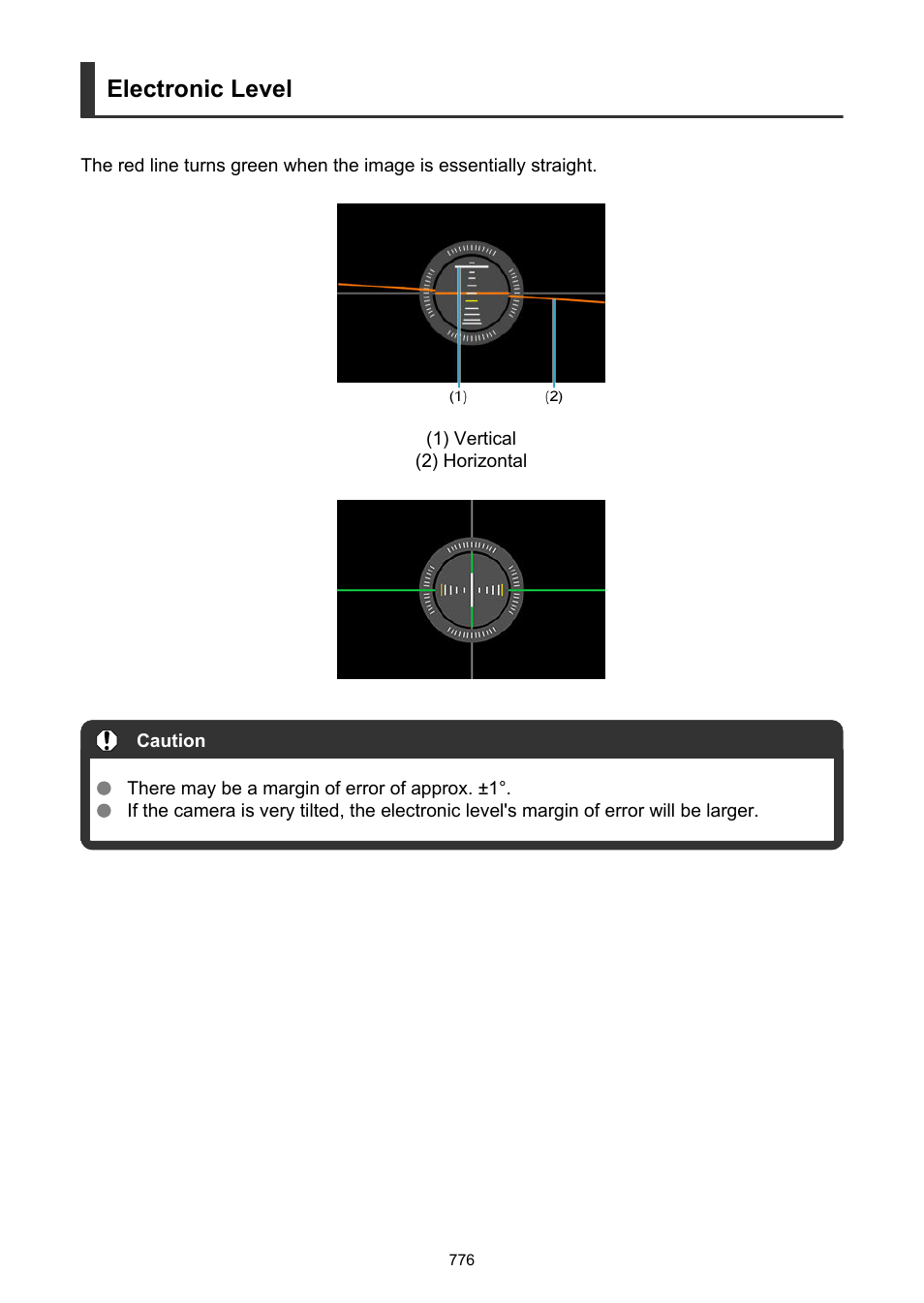 Electronic level | Canon EOS-1D X Mark III DSLR Camera (Body Only) User Manual | Page 776 / 966