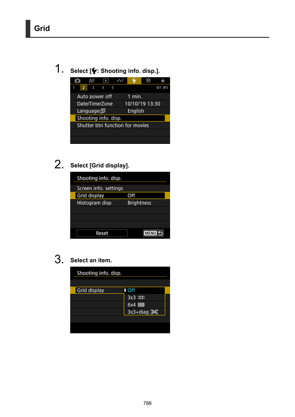 Grid | Canon EOS-1D X Mark III DSLR Camera (Body Only) User Manual | Page 788 / 966