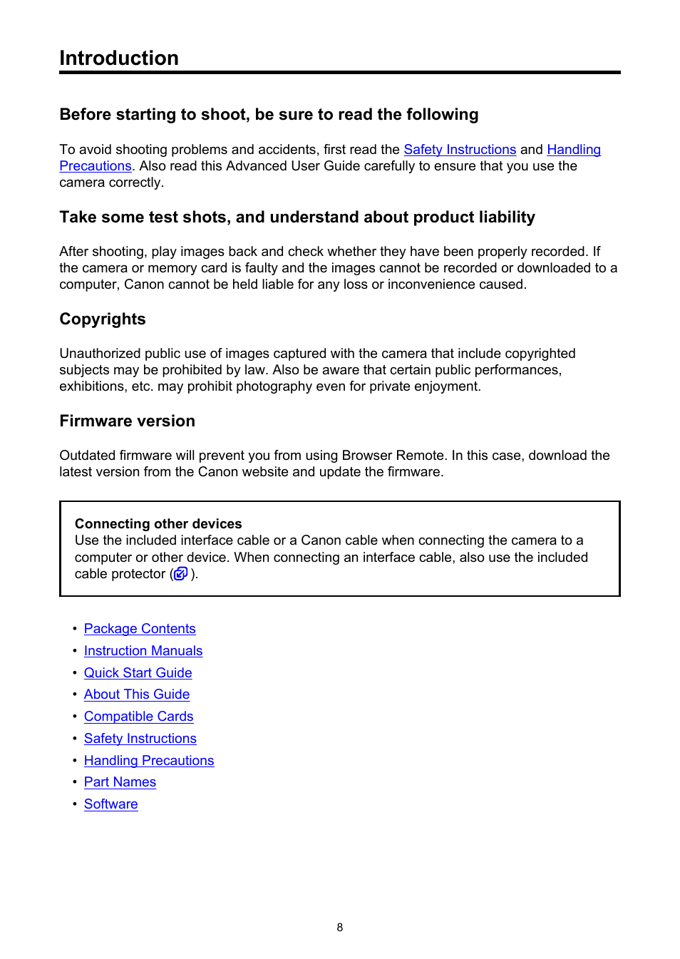 Introduction | Canon EOS-1D X Mark III DSLR Camera (Body Only) User Manual | Page 8 / 966