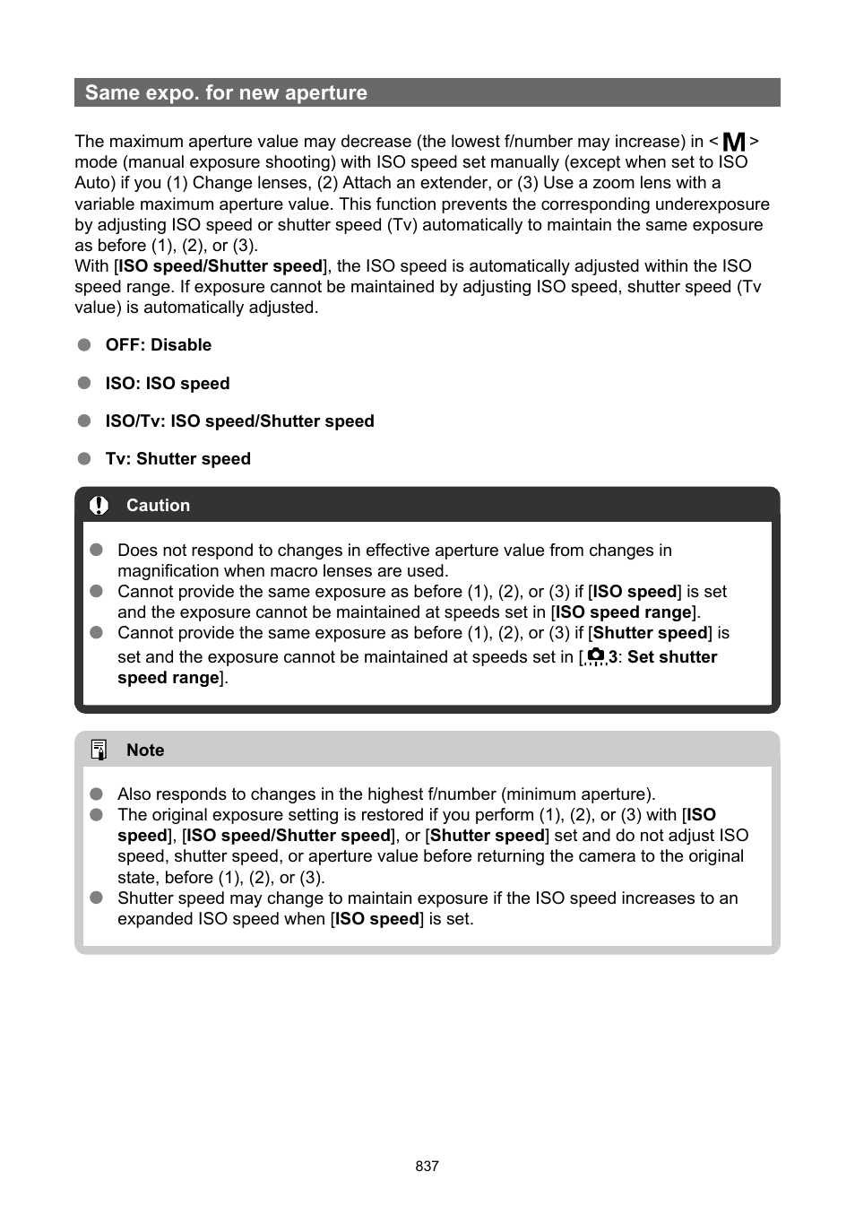 Same expo. for new aperture | Canon EOS-1D X Mark III DSLR Camera (Body Only) User Manual | Page 837 / 966