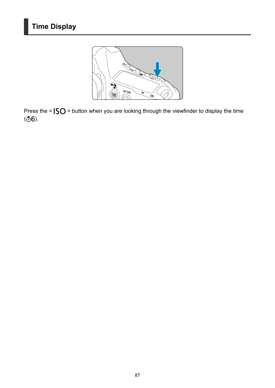 Time display | Canon EOS-1D X Mark III DSLR Camera (Body Only) User Manual | Page 87 / 966