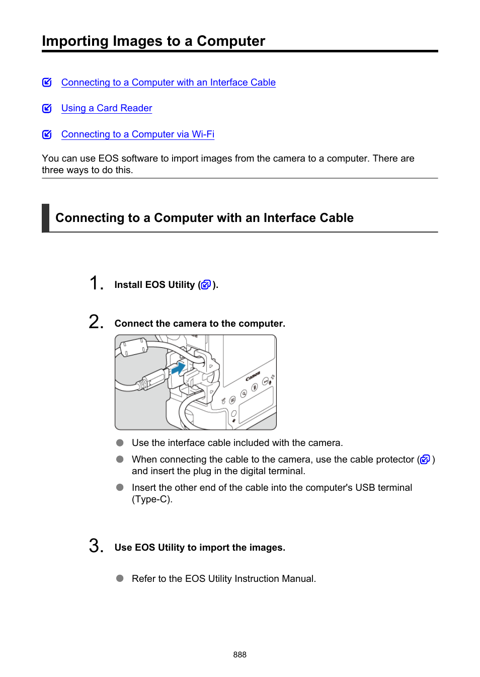 Importing images to a computer | Canon EOS-1D X Mark III DSLR Camera (Body Only) User Manual | Page 888 / 966