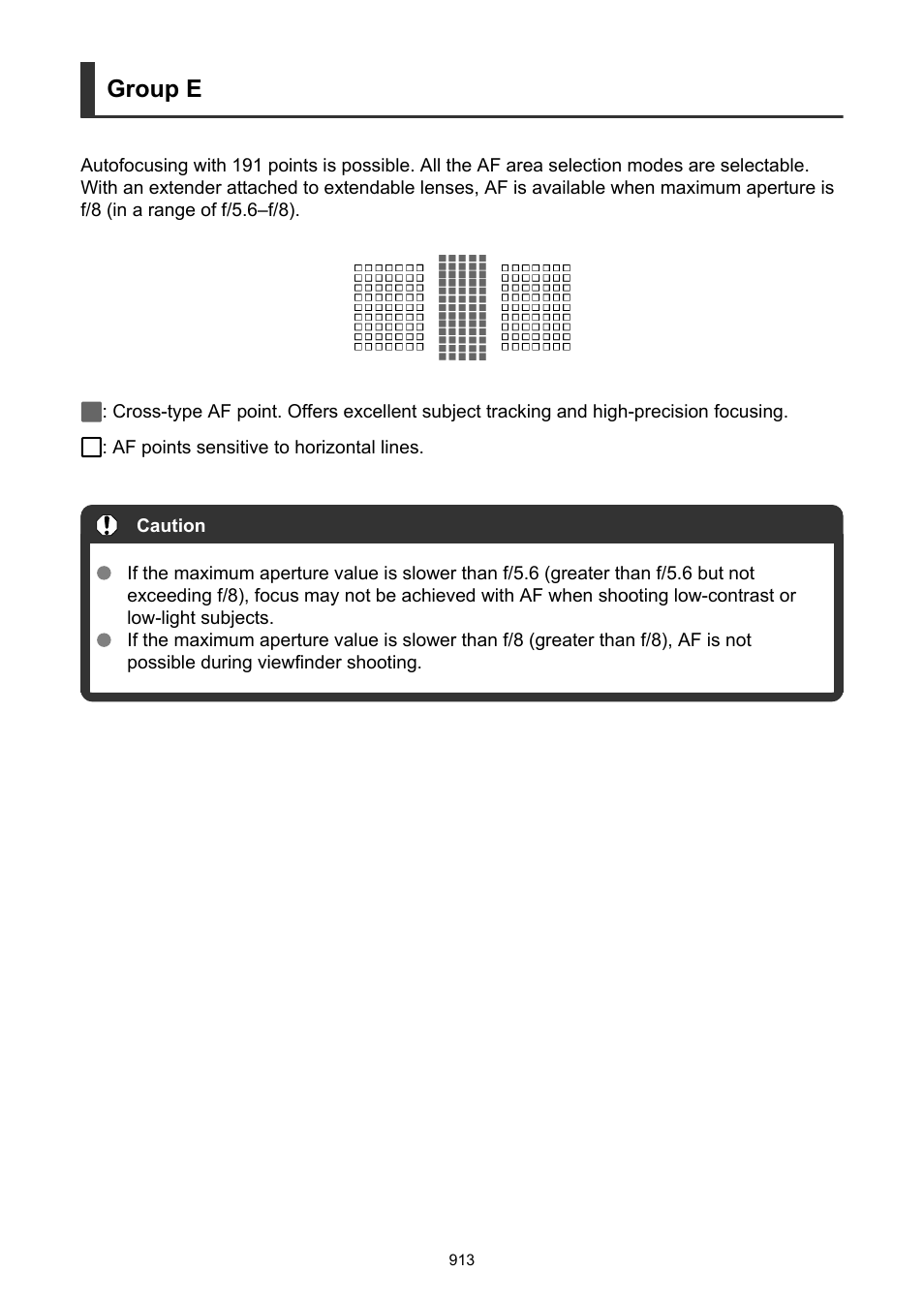 Group e | Canon EOS-1D X Mark III DSLR Camera (Body Only) User Manual | Page 913 / 966