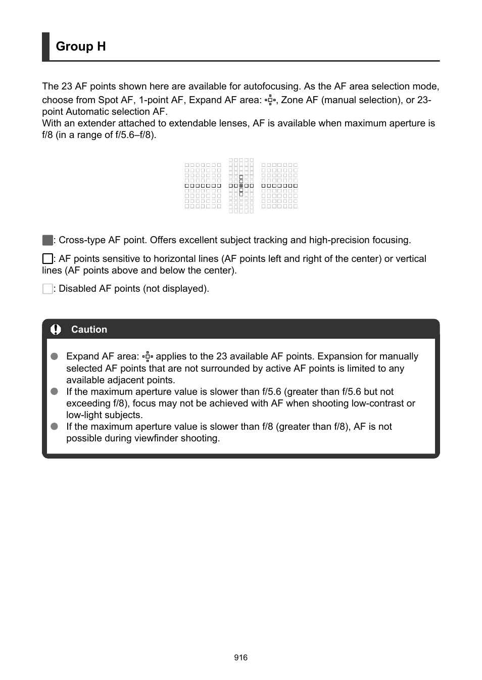 Group h | Canon EOS-1D X Mark III DSLR Camera (Body Only) User Manual | Page 916 / 966