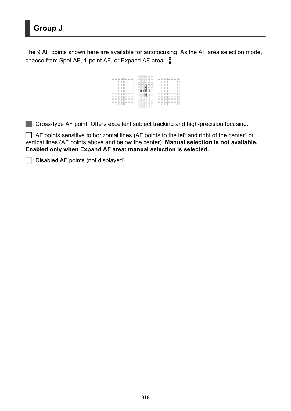 Group j | Canon EOS-1D X Mark III DSLR Camera (Body Only) User Manual | Page 918 / 966