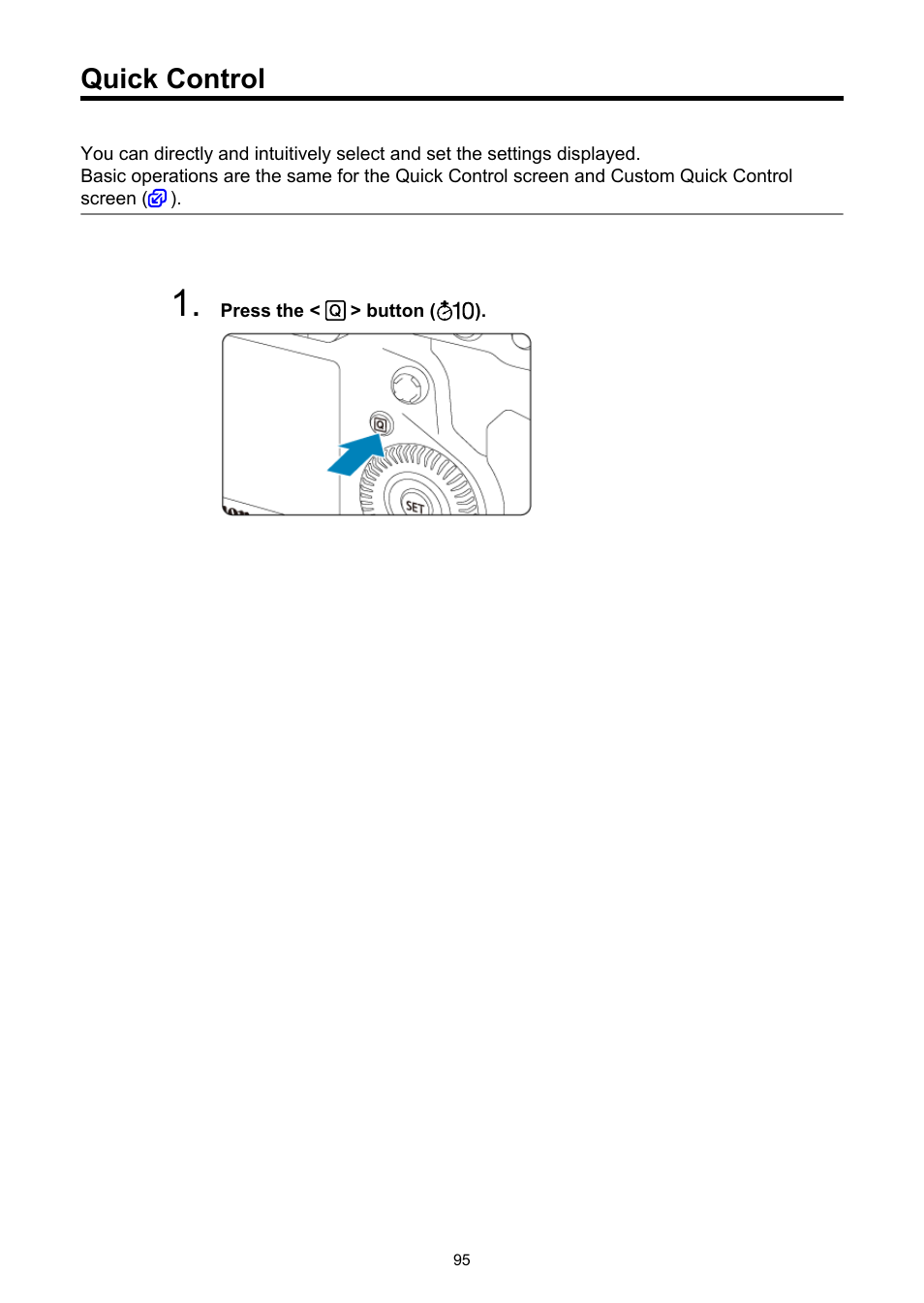 Quick control | Canon EOS-1D X Mark III DSLR Camera (Body Only) User Manual | Page 95 / 966