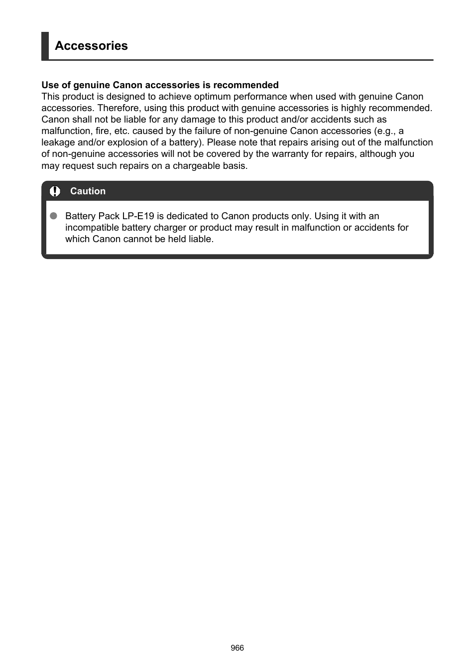 Accessories | Canon EOS-1D X Mark III DSLR Camera (Body Only) User Manual | Page 966 / 966