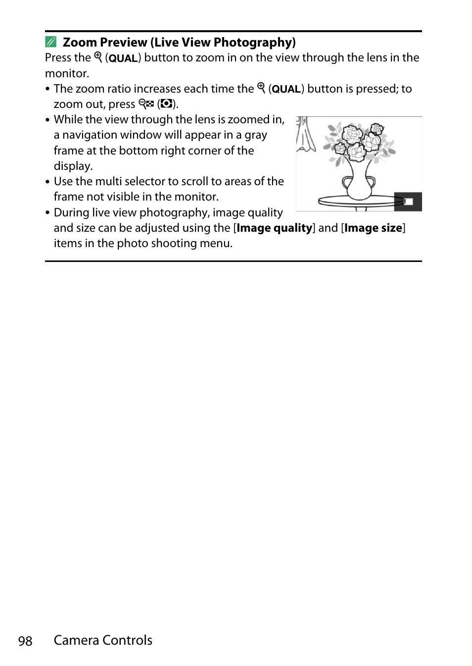 98 camera controls | Nikon D780 DSLR Camera (Body Only) User Manual | Page 144 / 944