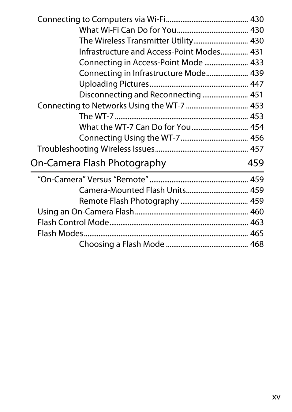 On-camera flash photography 459 | Nikon D780 DSLR Camera (Body Only) User Manual | Page 15 / 944