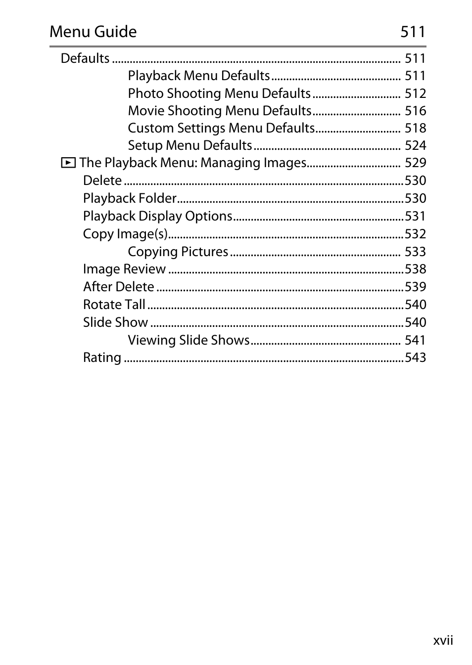 Menu guide 511 | Nikon D780 DSLR Camera (Body Only) User Manual | Page 17 / 944