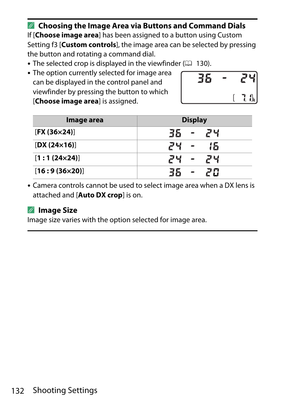 132 shooting settings | Nikon D780 DSLR Camera (Body Only) User Manual | Page 178 / 944