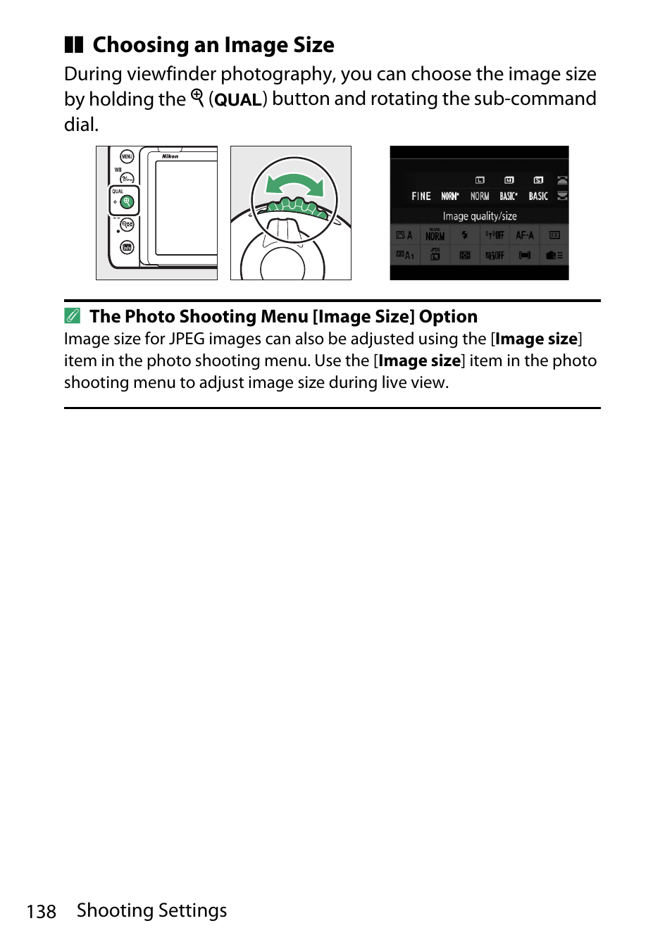 Choosing an image size | Nikon D780 DSLR Camera (Body Only) User Manual | Page 184 / 944