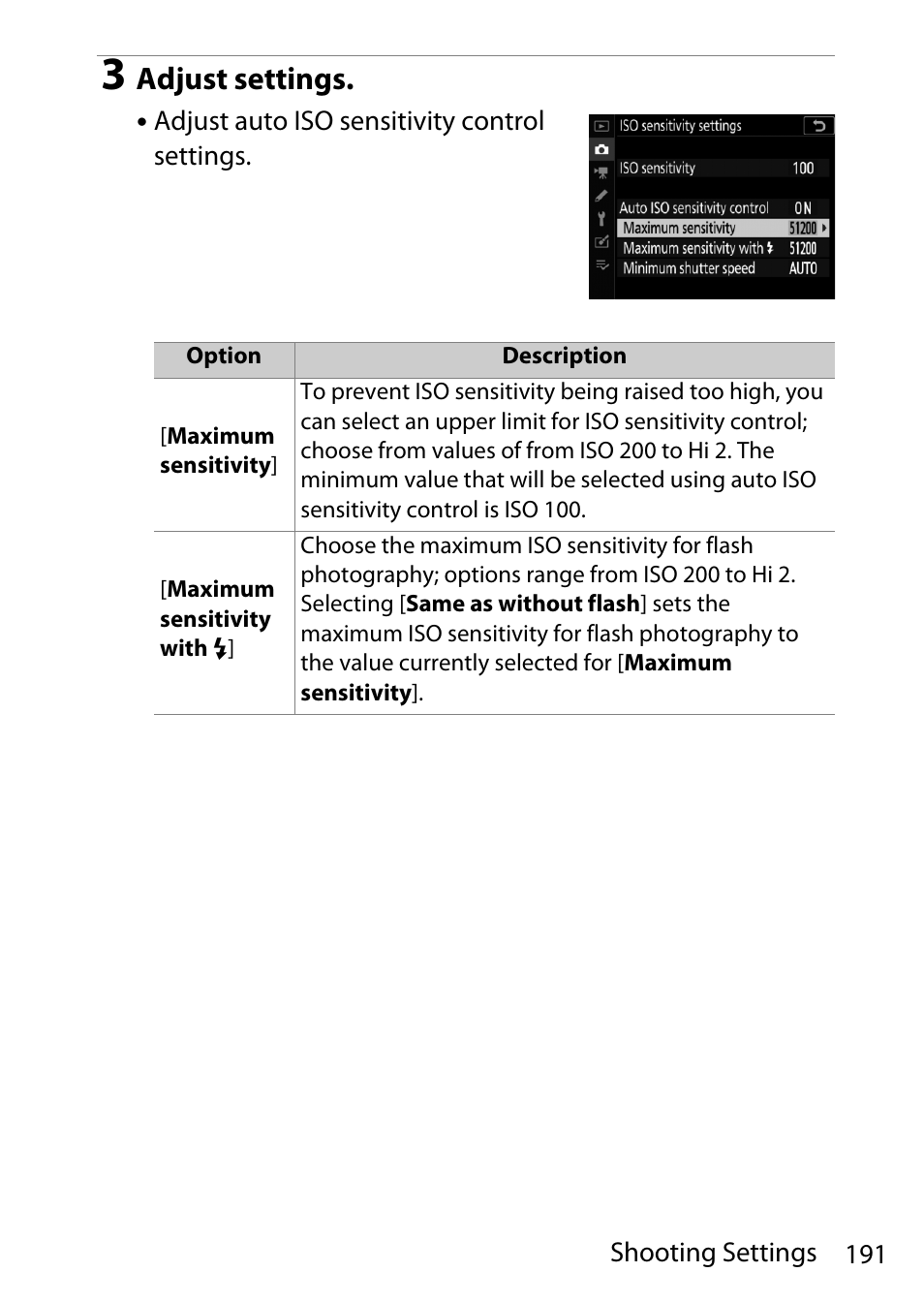 Adjust settings | Nikon D780 DSLR Camera (Body Only) User Manual | Page 237 / 944