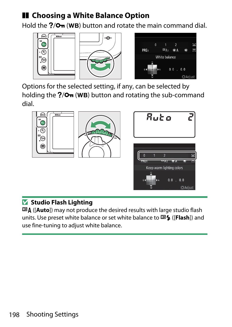 Choosing a white balance option | Nikon D780 DSLR Camera (Body Only) User Manual | Page 244 / 944