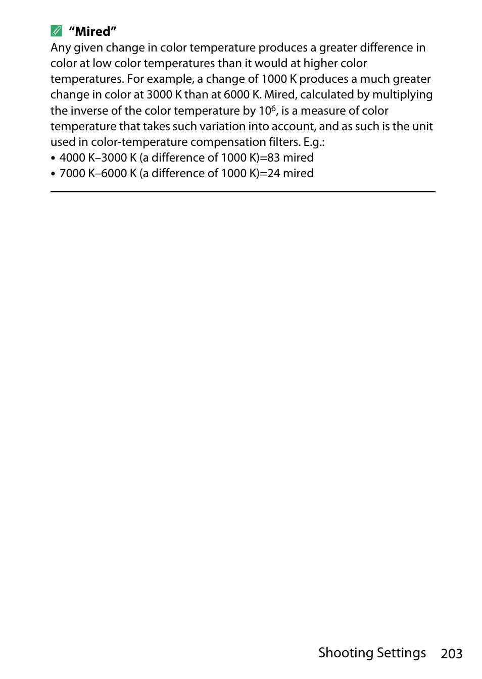 203 shooting settings | Nikon D780 DSLR Camera (Body Only) User Manual | Page 249 / 944