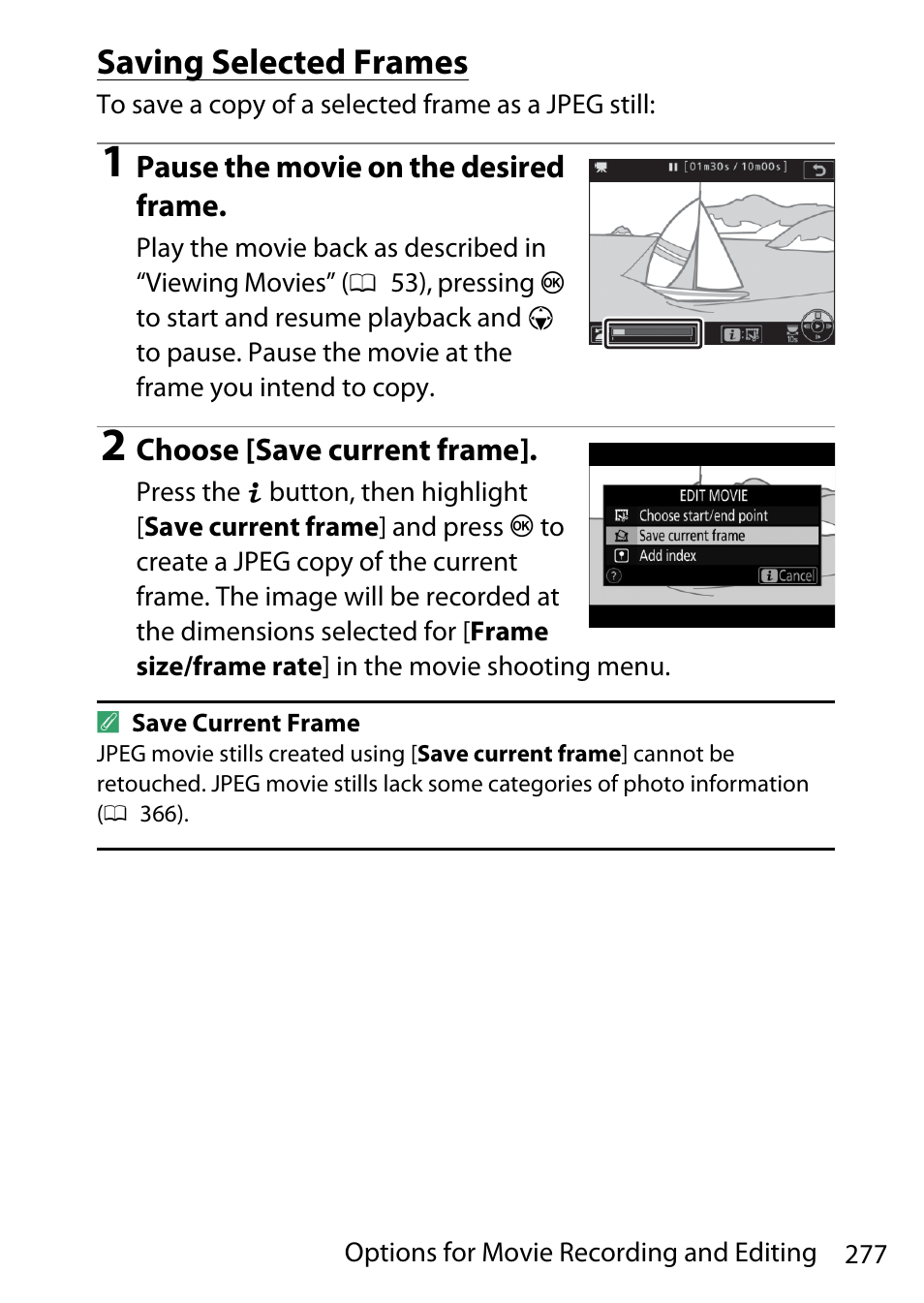 Saving selected frames | Nikon D780 DSLR Camera (Body Only) User Manual | Page 323 / 944