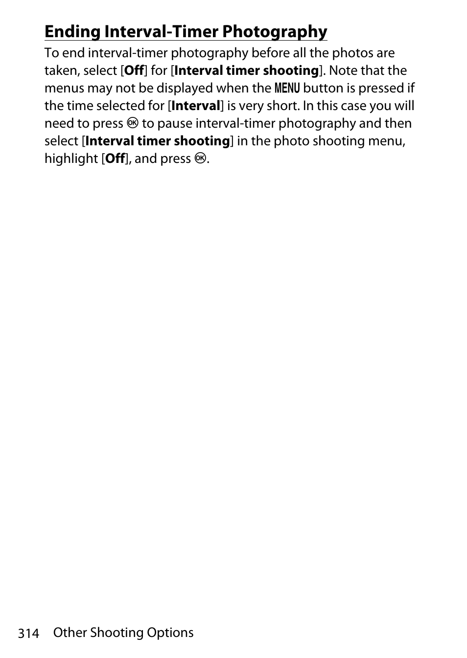 Ending interval-timer photography | Nikon D780 DSLR Camera (Body Only) User Manual | Page 360 / 944