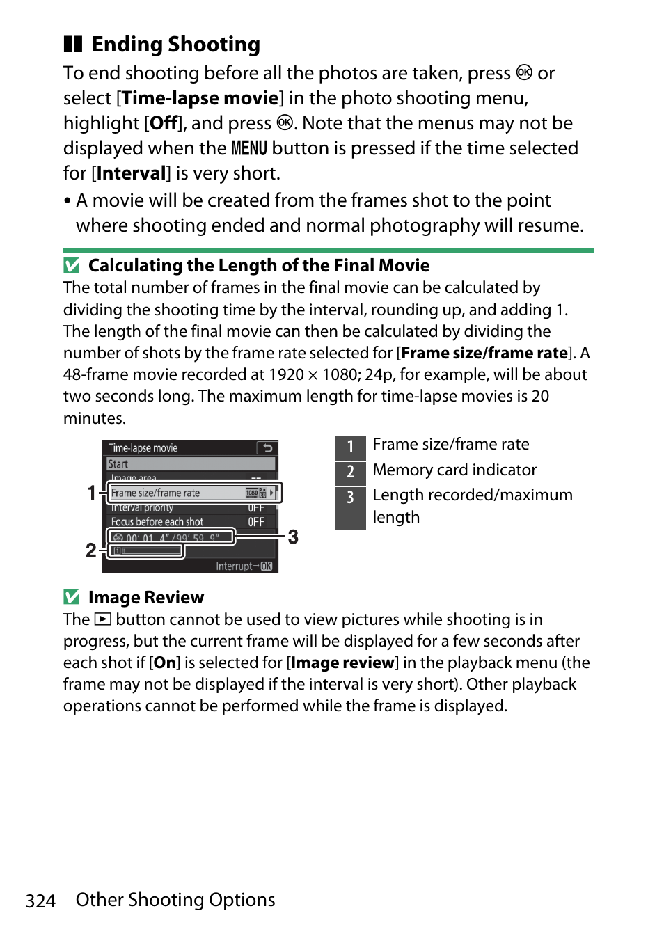 Ending shooting | Nikon D780 DSLR Camera (Body Only) User Manual | Page 370 / 944