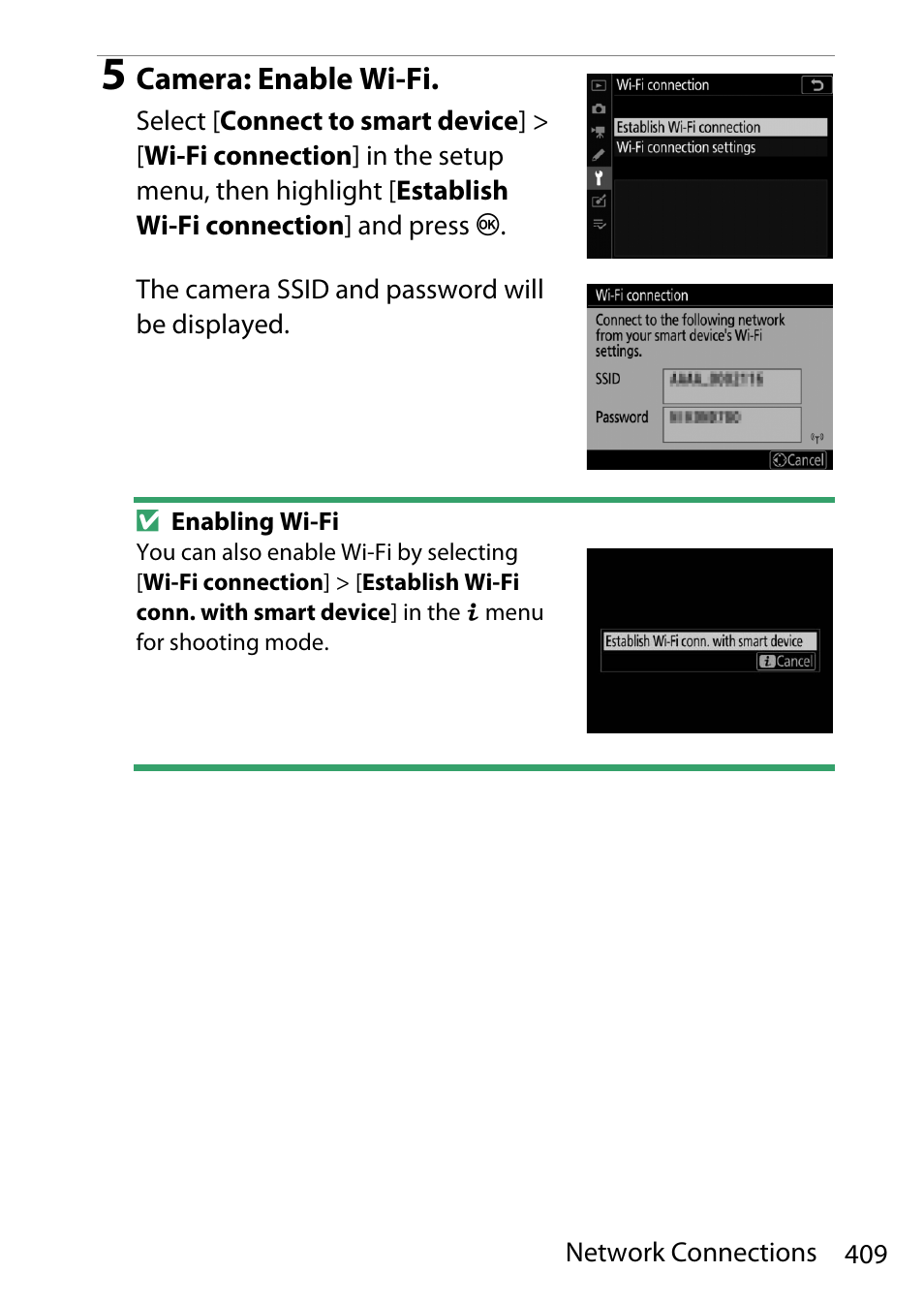 Camera: enable wi-fi | Nikon D780 DSLR Camera (Body Only) User Manual | Page 455 / 944