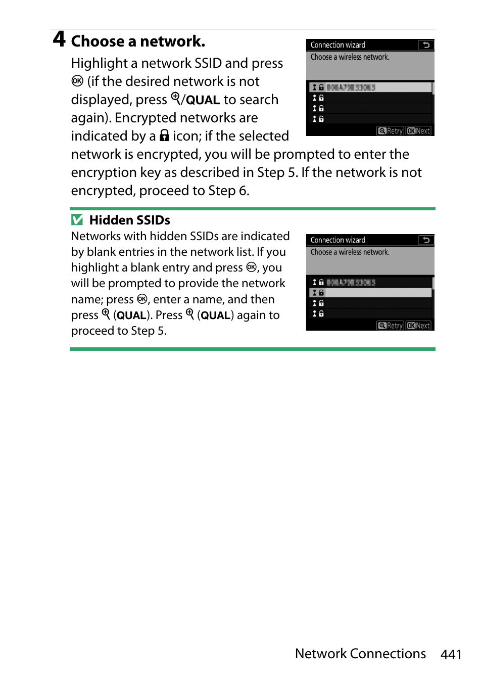 Choose a network | Nikon D780 DSLR Camera (Body Only) User Manual | Page 487 / 944