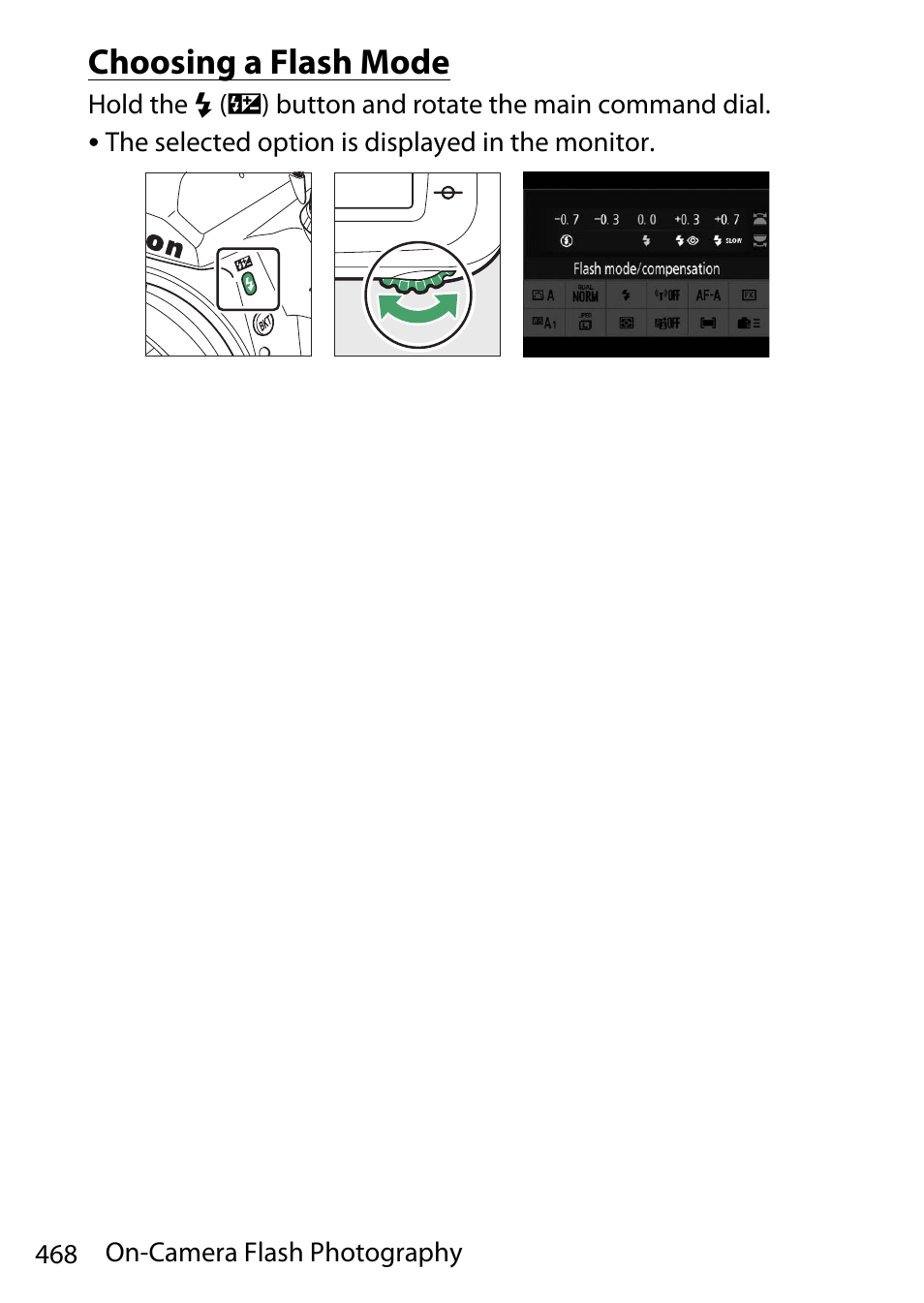 Choosing a flash mode | Nikon D780 DSLR Camera (Body Only) User Manual | Page 514 / 944