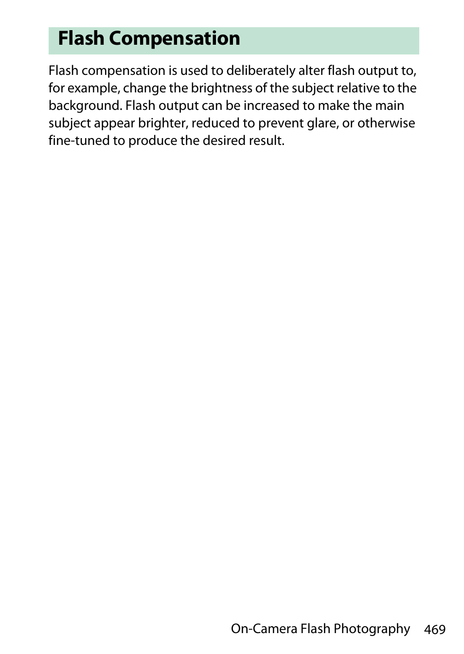 Flash compensation | Nikon D780 DSLR Camera (Body Only) User Manual | Page 515 / 944