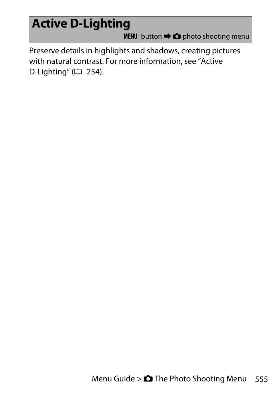 Active d-lighting | Nikon D780 DSLR Camera (Body Only) User Manual | Page 601 / 944