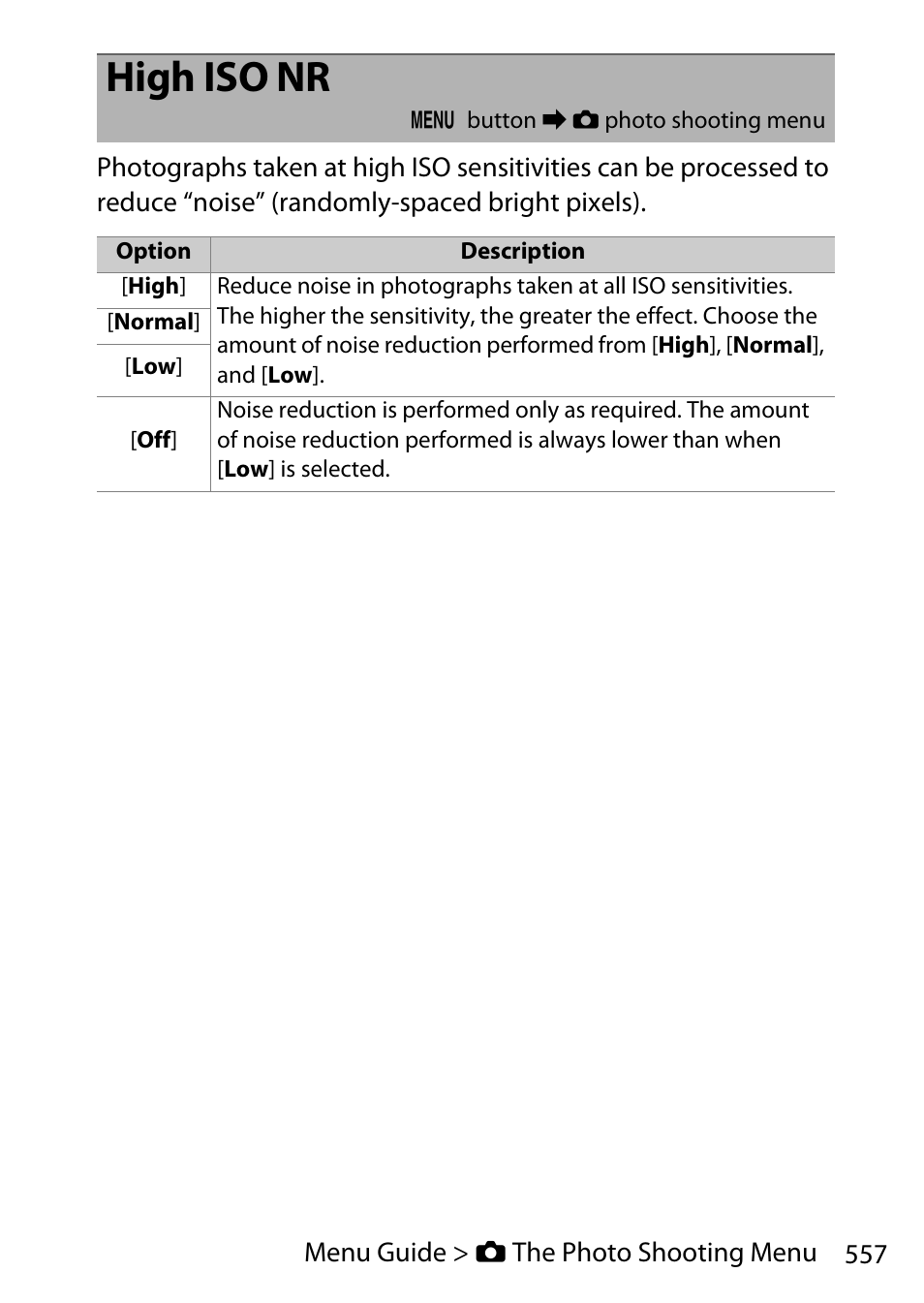 High iso nr | Nikon D780 DSLR Camera (Body Only) User Manual | Page 603 / 944