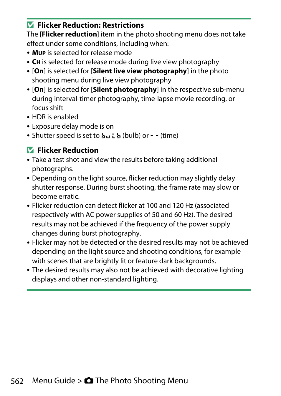 562 menu guide > c the photo shooting menu | Nikon D780 DSLR Camera (Body Only) User Manual | Page 608 / 944