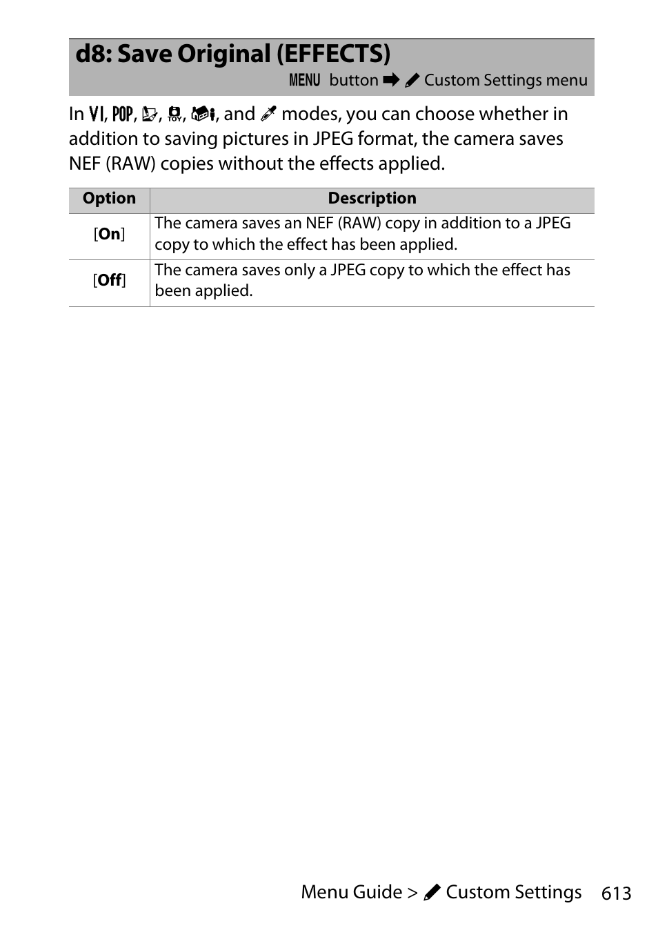 D8: save original (effects) | Nikon D780 DSLR Camera (Body Only) User Manual | Page 659 / 944