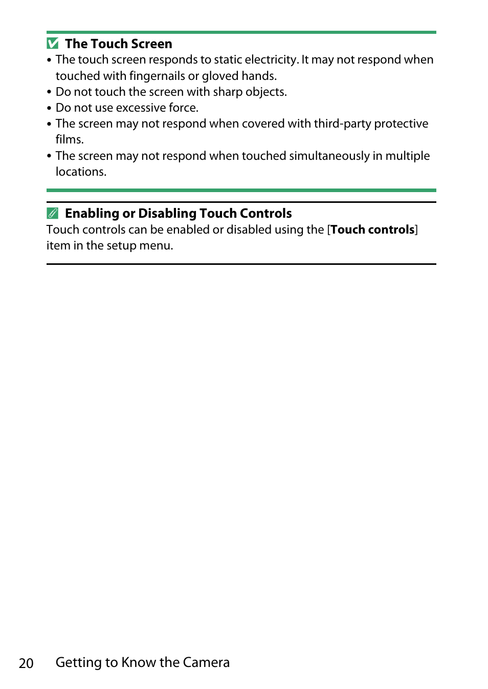 20 getting to know the camera | Nikon D780 DSLR Camera (Body Only) User Manual | Page 66 / 944