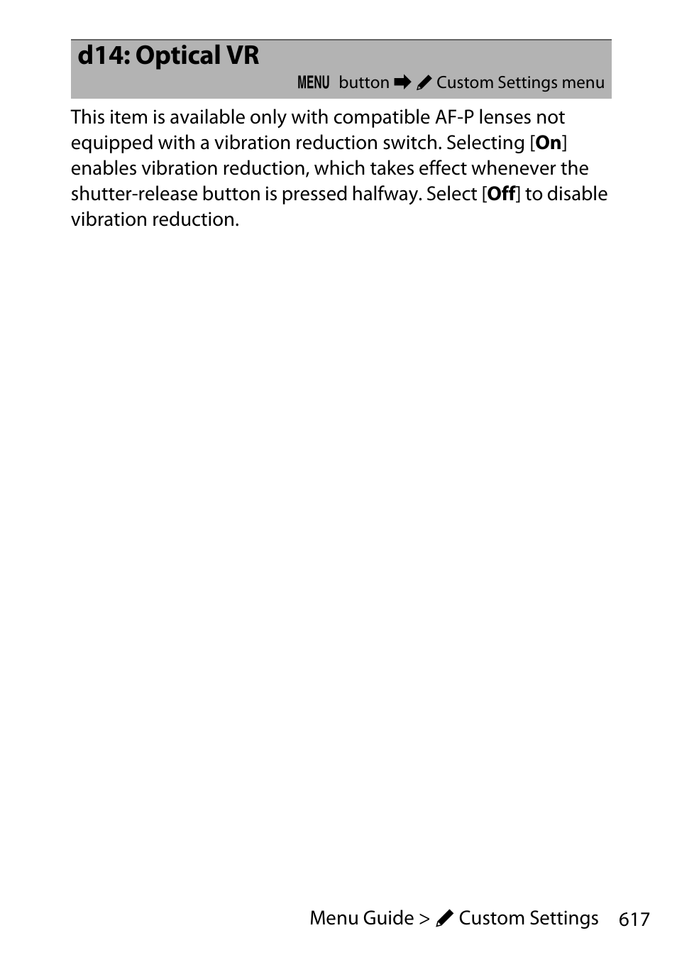 D14: optical vr | Nikon D780 DSLR Camera (Body Only) User Manual | Page 663 / 944