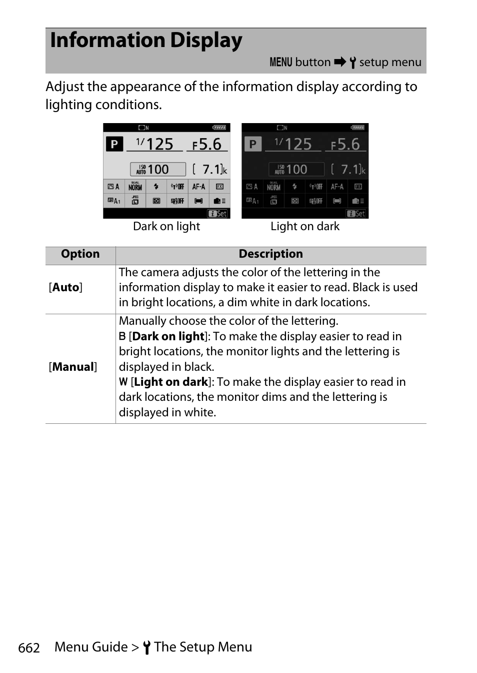 Information display | Nikon D780 DSLR Camera (Body Only) User Manual | Page 708 / 944