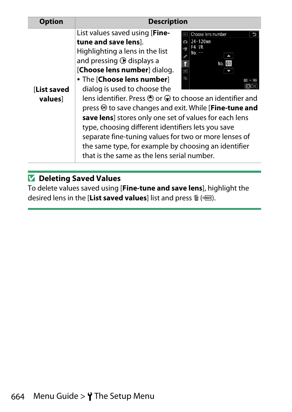 664 menu guide > b the setup menu | Nikon D780 DSLR Camera (Body Only) User Manual | Page 710 / 944