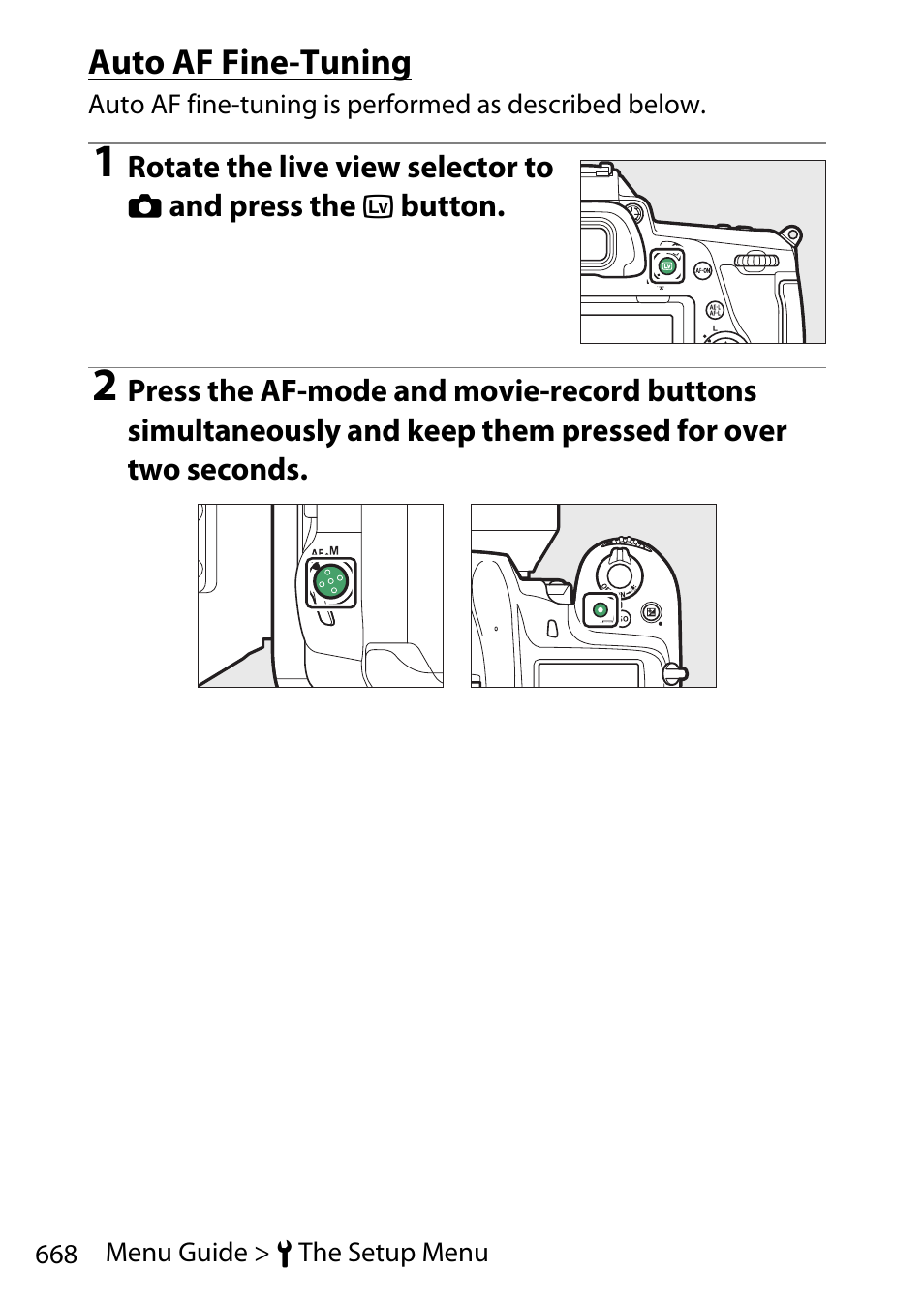 Auto af fine-tuning | Nikon D780 DSLR Camera (Body Only) User Manual | Page 714 / 944