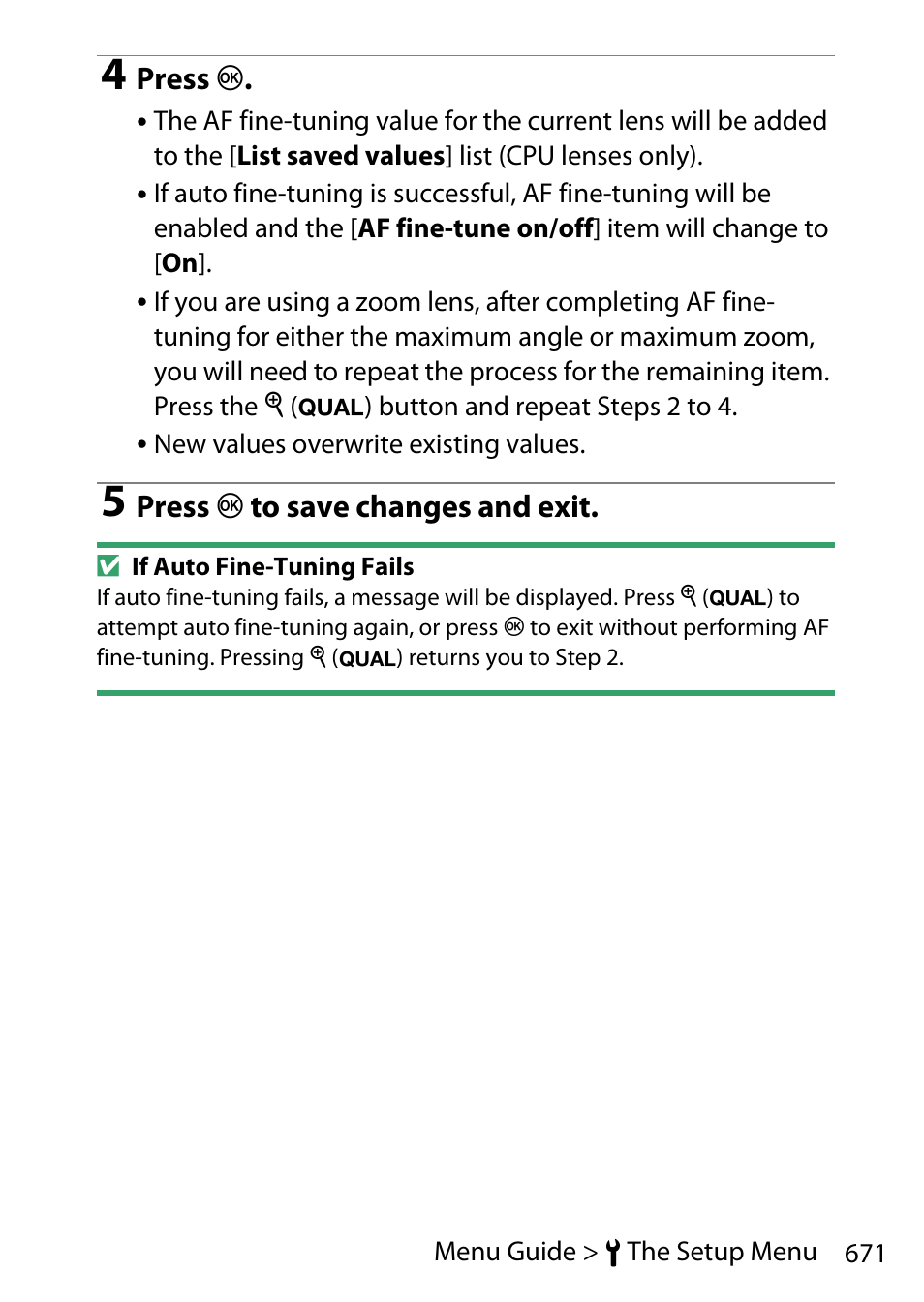 Press j, Press j to save changes and exit | Nikon D780 DSLR Camera (Body Only) User Manual | Page 717 / 944