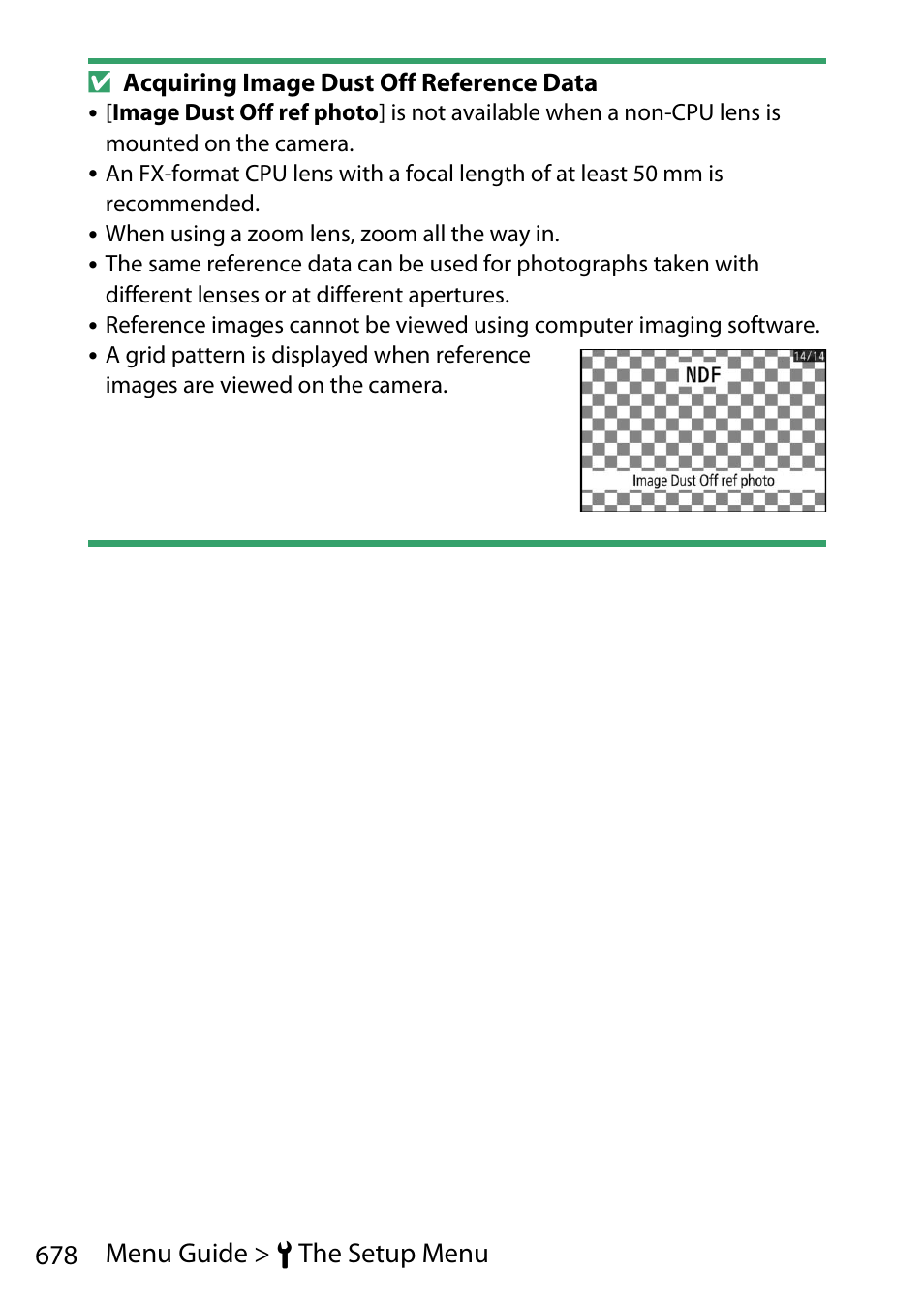 678 menu guide > b the setup menu | Nikon D780 DSLR Camera (Body Only) User Manual | Page 724 / 944