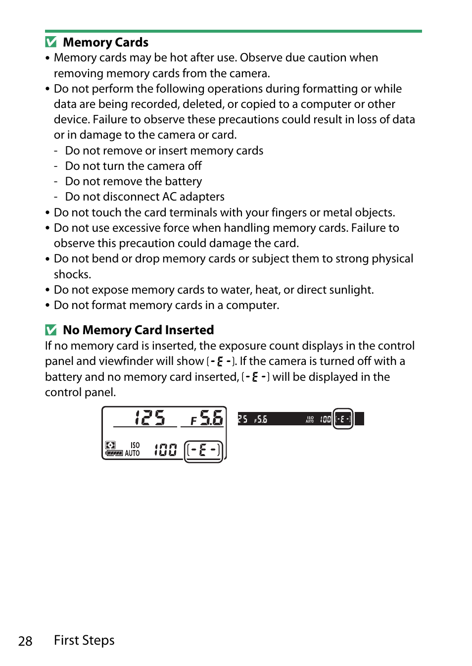 28 first steps | Nikon D780 DSLR Camera (Body Only) User Manual | Page 74 / 944