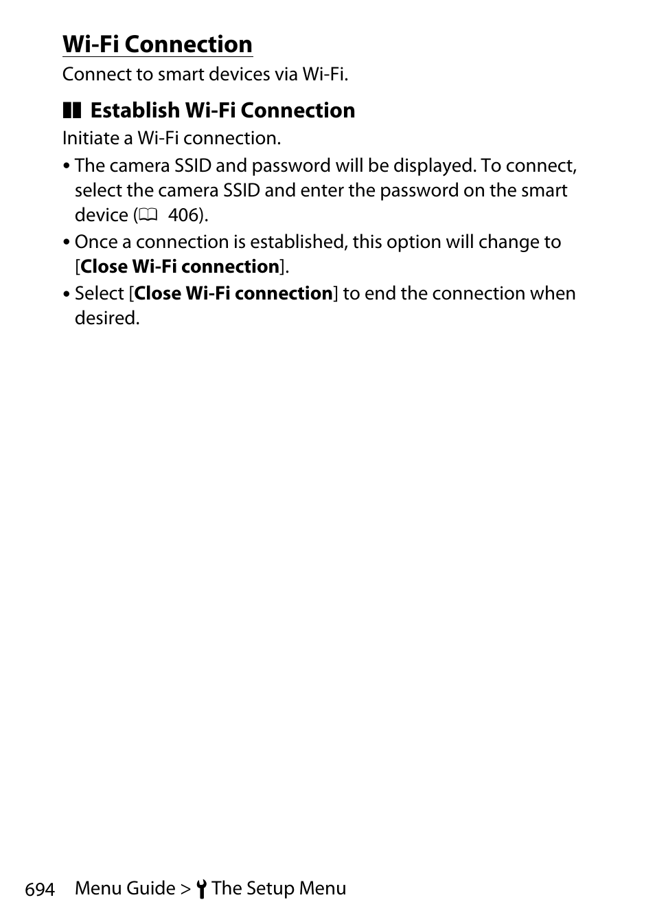 Wi-fi connection | Nikon D780 DSLR Camera (Body Only) User Manual | Page 740 / 944