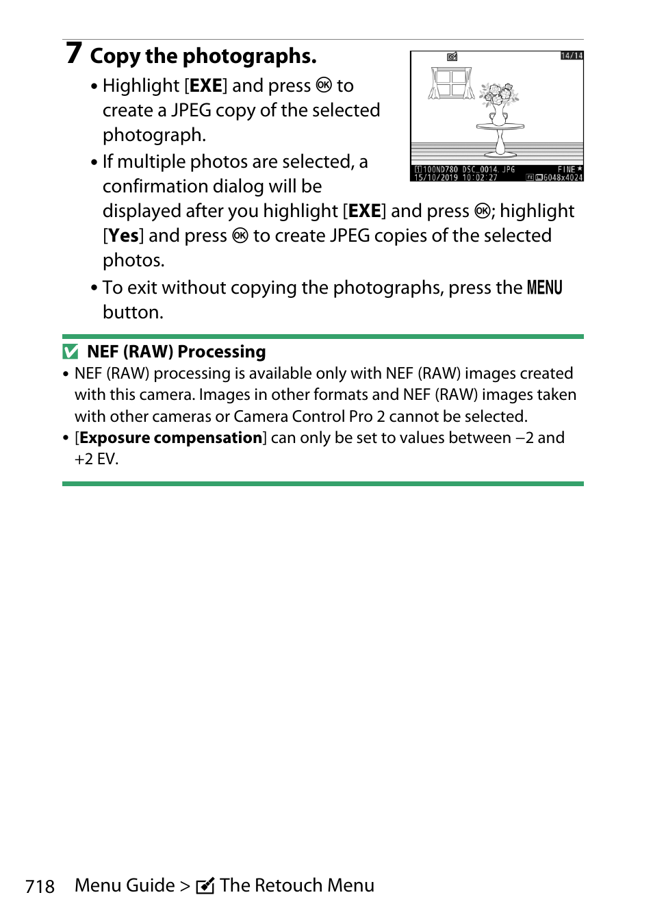 Copy the photographs | Nikon D780 DSLR Camera (Body Only) User Manual | Page 764 / 944