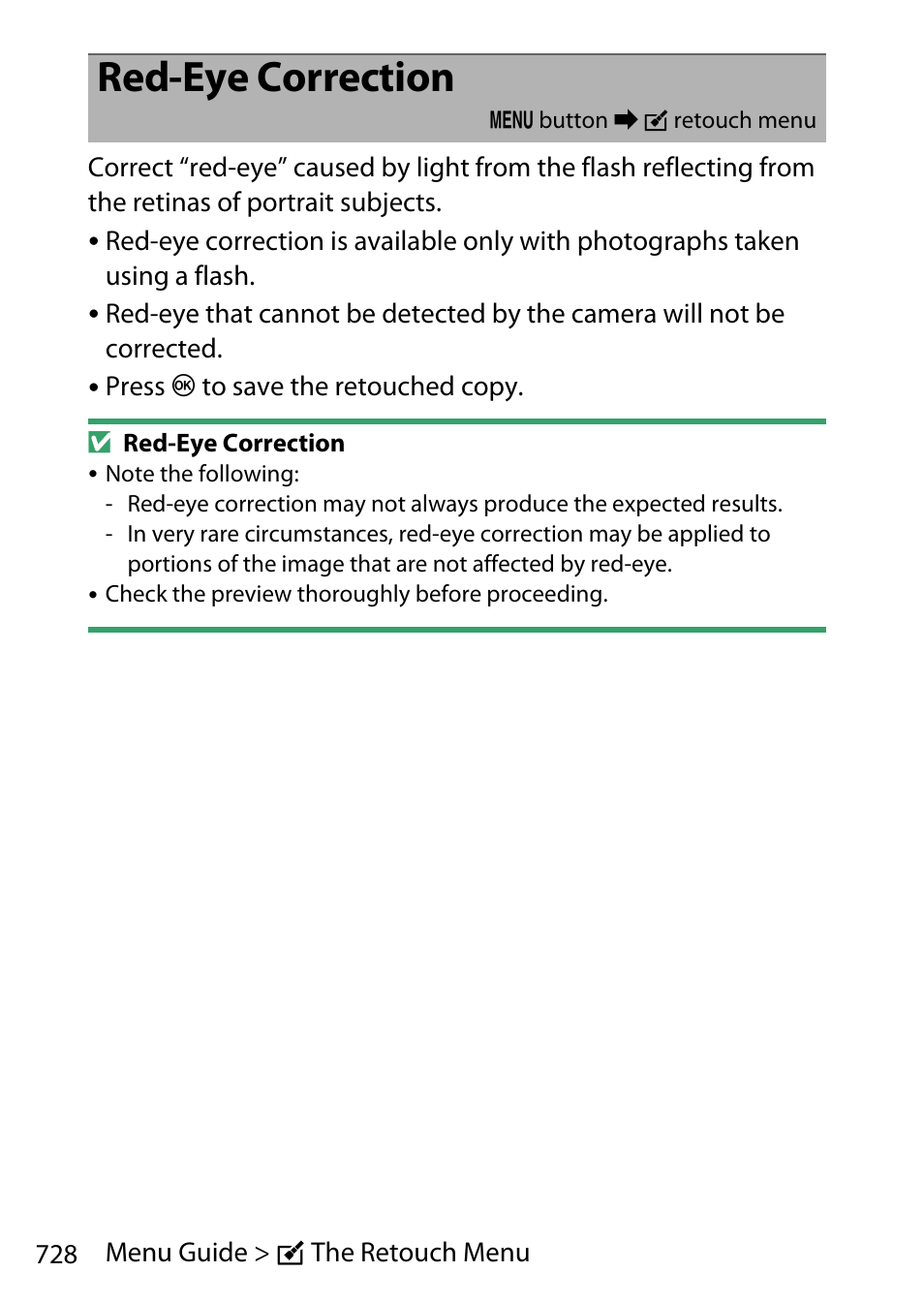 Red-eye correction | Nikon D780 DSLR Camera (Body Only) User Manual | Page 774 / 944