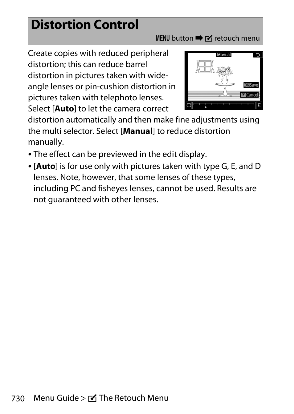 Distortion control | Nikon D780 DSLR Camera (Body Only) User Manual | Page 776 / 944