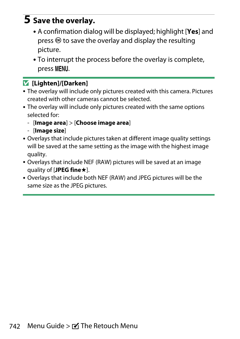 Save the overlay | Nikon D780 DSLR Camera (Body Only) User Manual | Page 788 / 944