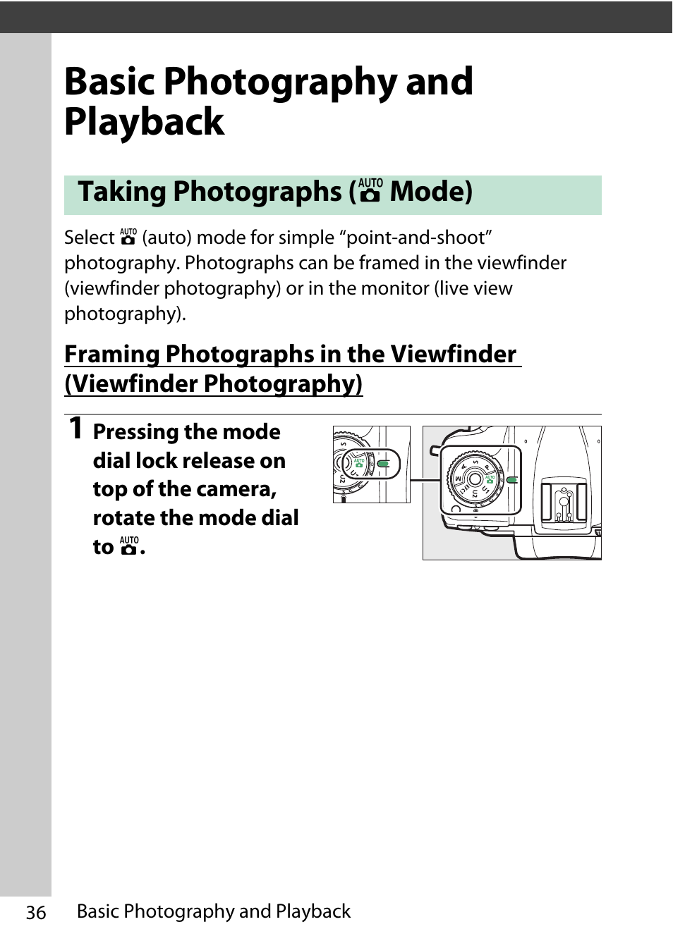 Basic photography and playback, Taking photographs (auto mode), Ackets | Taking photographs, Mode) | Nikon D780 DSLR Camera (Body Only) User Manual | Page 82 / 944