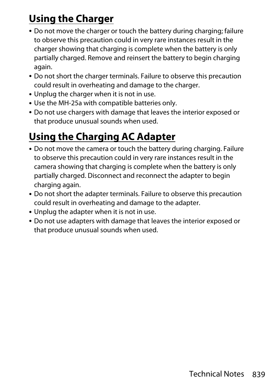 Using the charger, Using the charging ac adapter | Nikon D780 DSLR Camera (Body Only) User Manual | Page 885 / 944