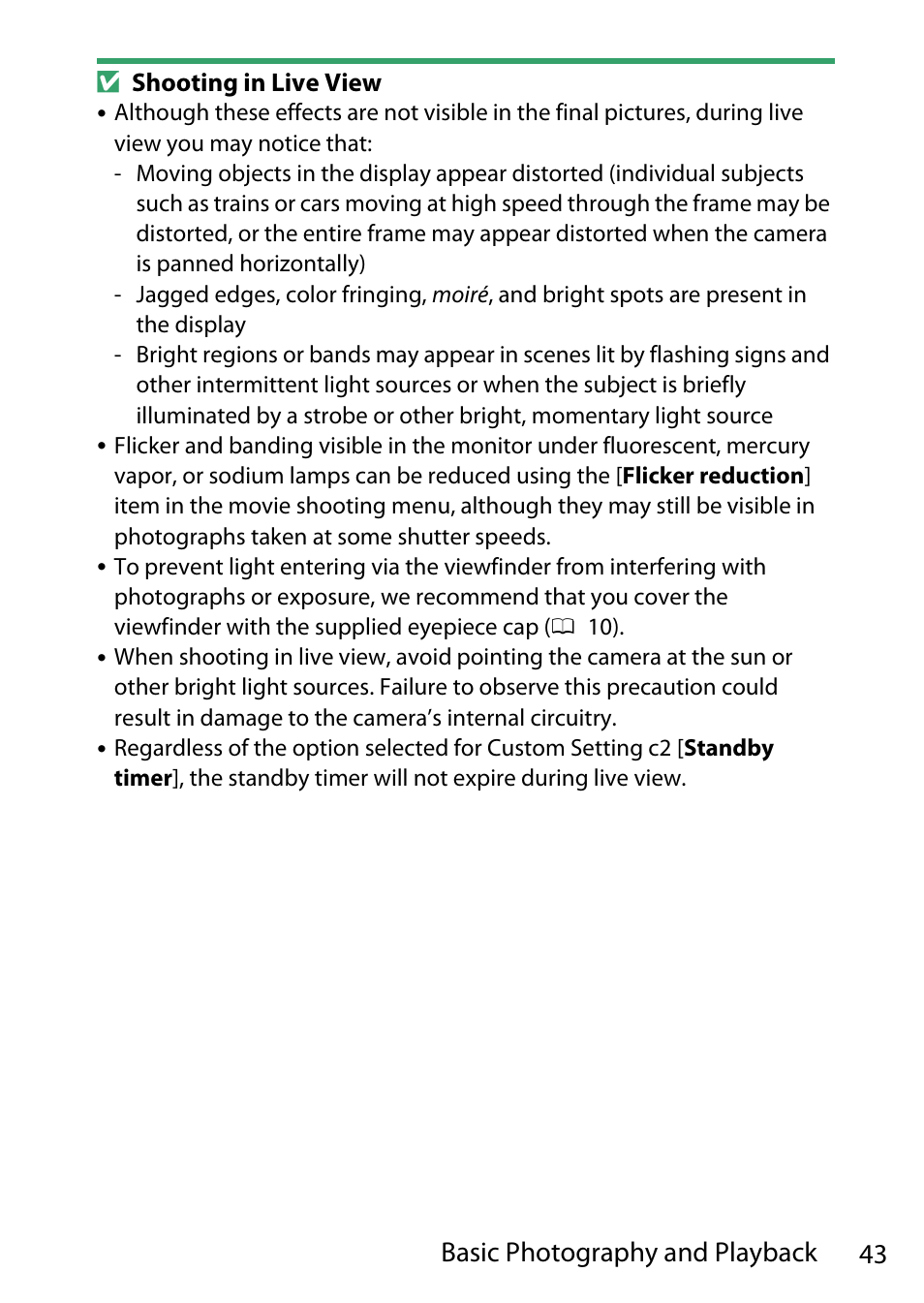 43 basic photography and playback | Nikon D780 DSLR Camera (Body Only) User Manual | Page 89 / 944