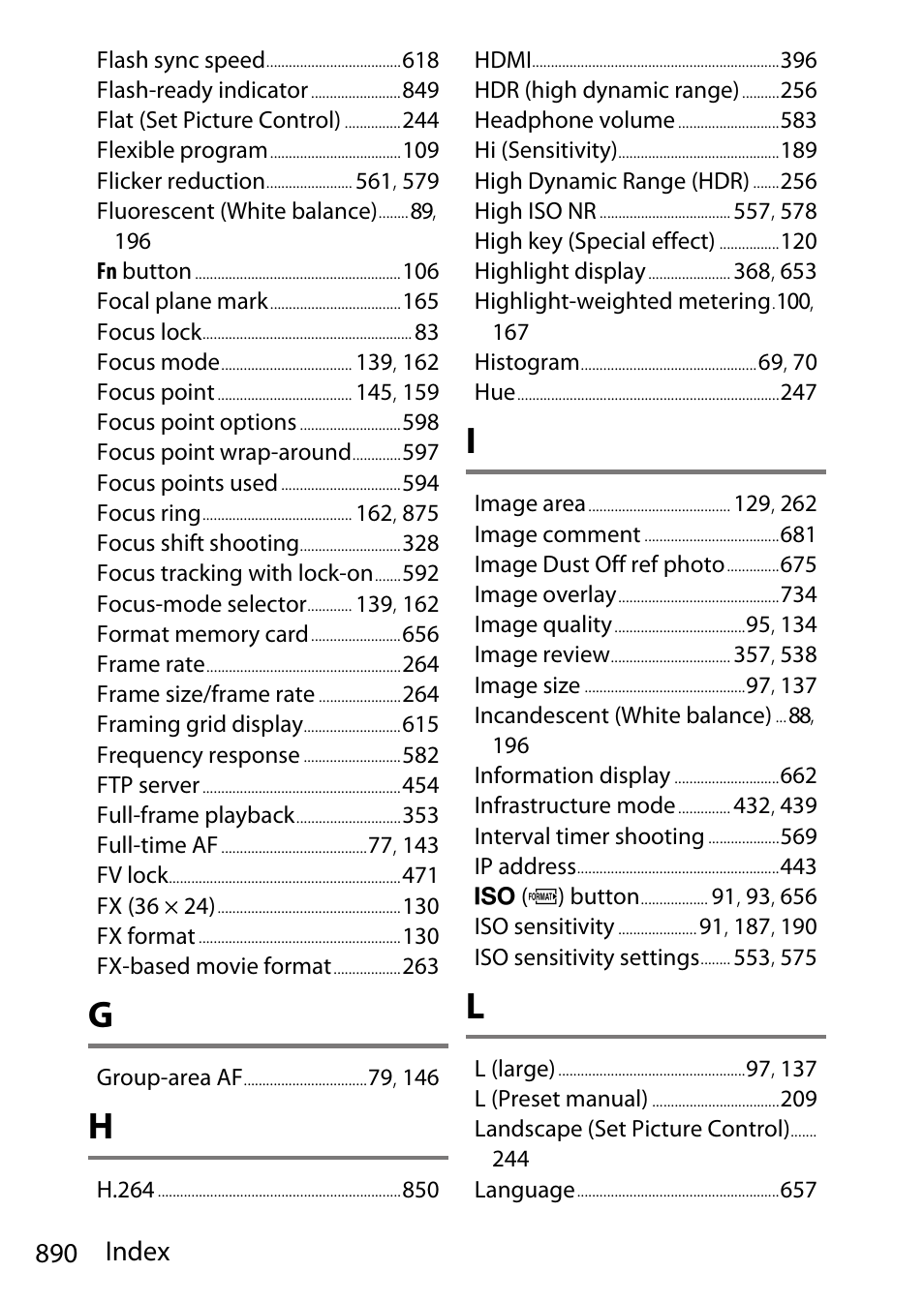 890 index | Nikon D780 DSLR Camera (Body Only) User Manual | Page 936 / 944